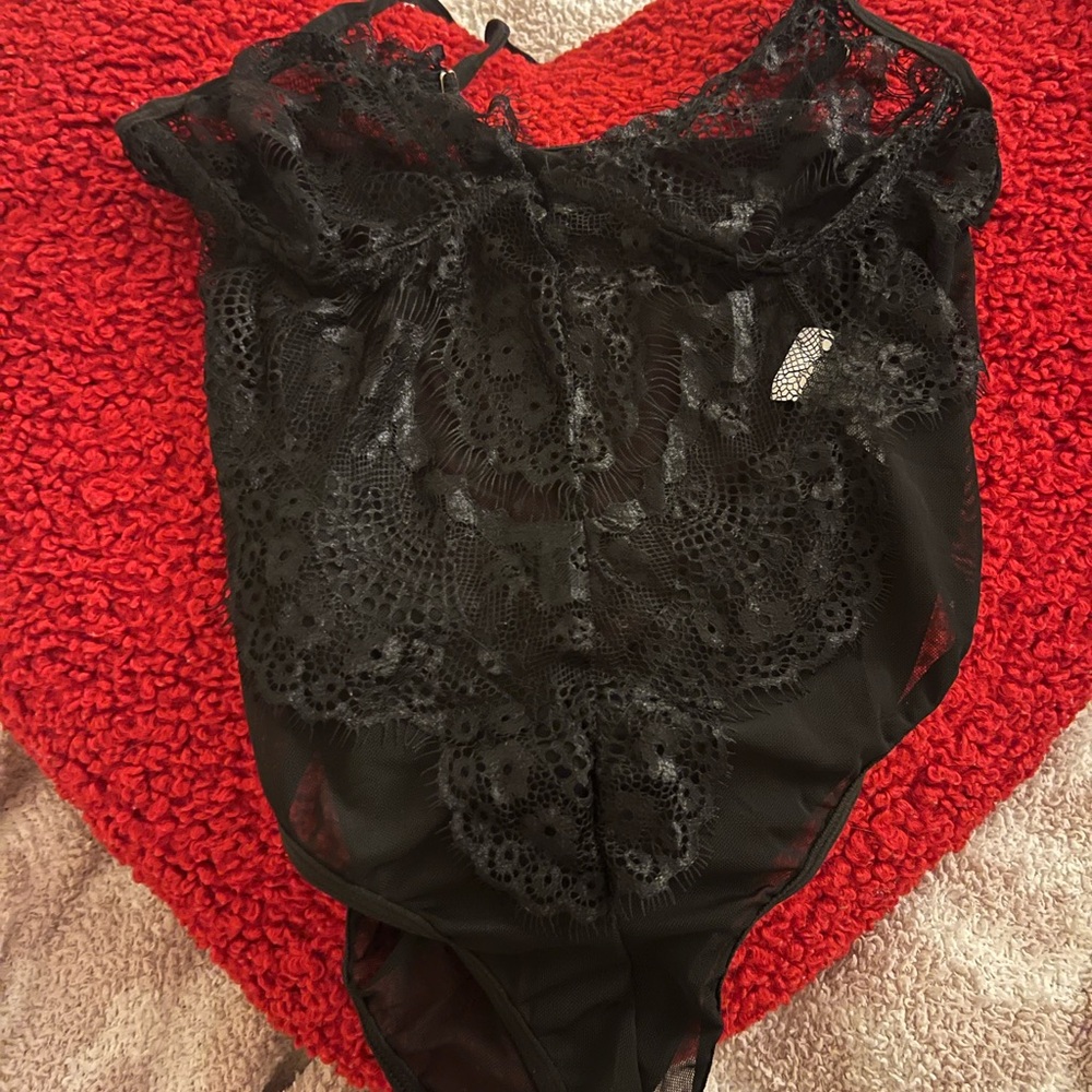 Elegant Black Lace Bodysuit